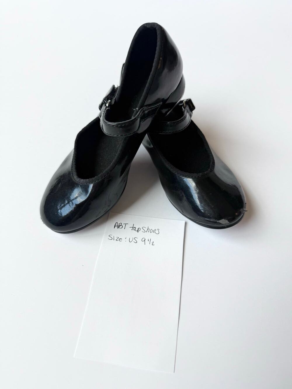 ART Black Patent Leather Tap Shoes Size 9.5